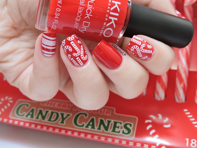 Candy canes nails