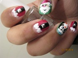 christmas naills,cute  penguin