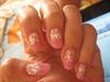 fading  glitter &amp; pink nails