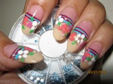 floral  acrylic nails