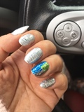 Holographic Silver Nails