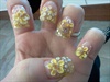 3d yellow flowers nail art