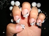 French manicure with black details