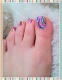 colorful toes