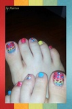 colorful leopard toes