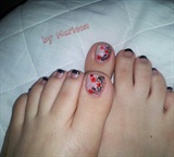 french flowers  toes
