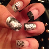 Black And Silver Acrylics 