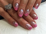 Ombr&#233; Pink With Chrome Glitter 
