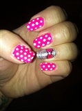 Hot Pink Dots With Bow