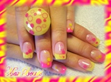 neon and dots with ring