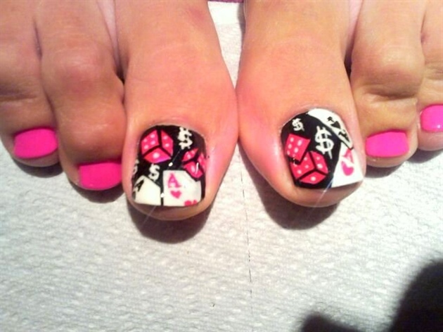 Vegas Themed Toe Nail Designs - wide 2