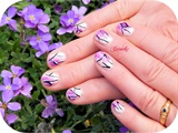 Purple abstract Nail art