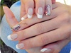 French manicure + accent nail art