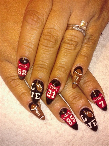 49er Superbowl Nails