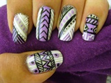 Lilac tribal nails!!!!