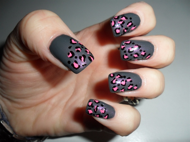 grey and pink leopard