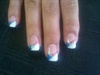 White Blue Gel Nails
