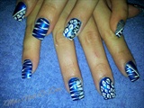 Leopard/tiger nail art