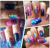 Leopard/tiger nail art