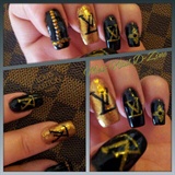 Louis Vuitton Inspired nails
