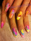 Neon water marble 