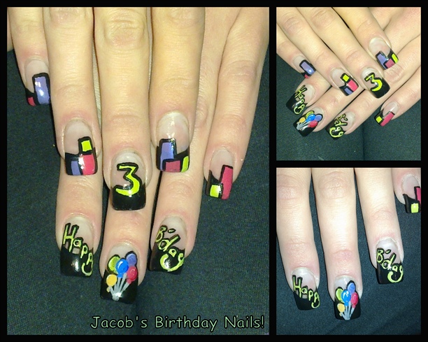happy birthday nails!