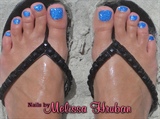 Electric Blue Glitter Toes