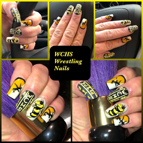 WCHS Wrestling Nails 