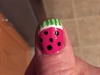 Watermelon nail
