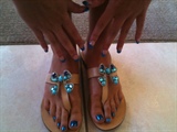 Nails and matching toes...
