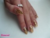 Gold nail art