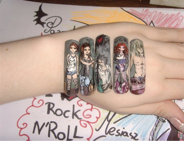 Rock star nail art