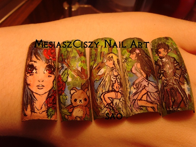 manga nail art