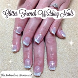 Glitter French Wedding Nails