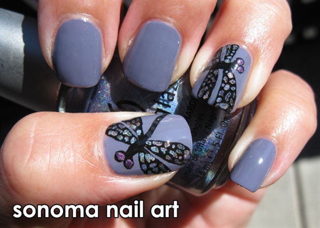 8. Spring Dragonfly Nail Art Inspiration - wide 1