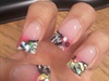 Black &amp; Pink Zebra Inspired Nails