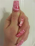 Valentine&#39;s Water Marble press on nails