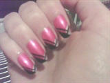 Pink with silver and Black