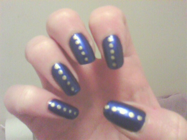 Blue with Gold Spots