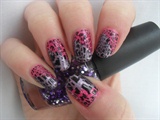 Pink and Lilac with Black Shatter..