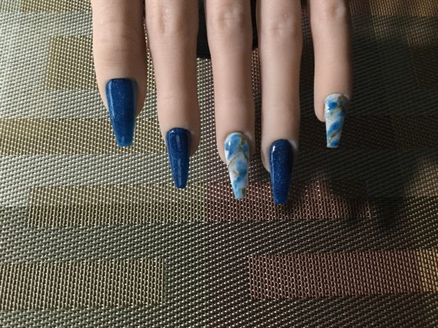 Blue and White 