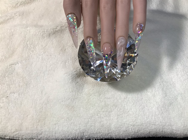Winter Glittery Nails