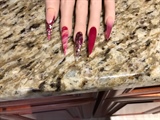 Fuchsia Valentines Nails