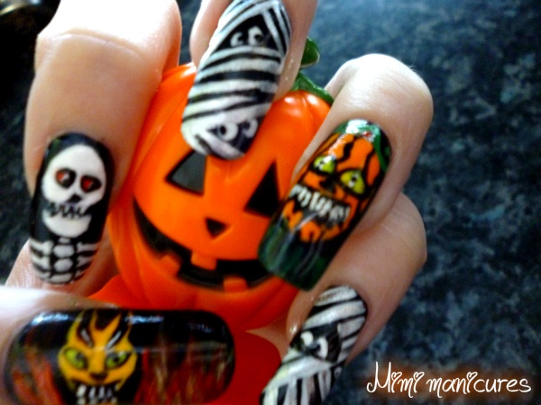 spooky halloween nail art