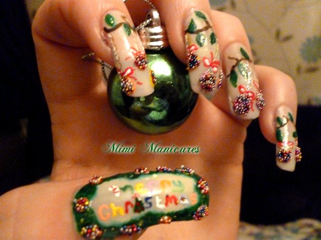 Christmas Bauble Nail Art Step by Step - wide 2