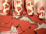 heart valentines manicure