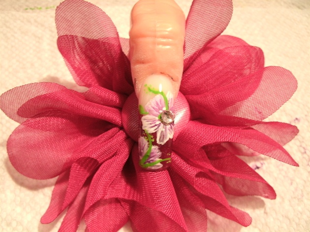 purple flower inspired by love4nails