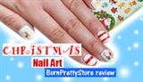 Christmas nail art (Water decals)