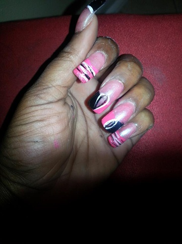 Pink and blk zebra