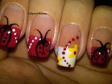 Lady Bugs and Flower